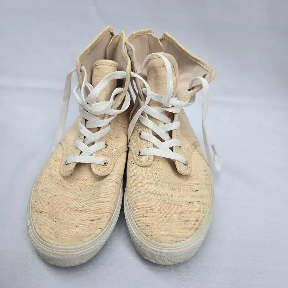 Womens Vans Beige High-Top Zip Skate Shoe Sneakers Size 6
